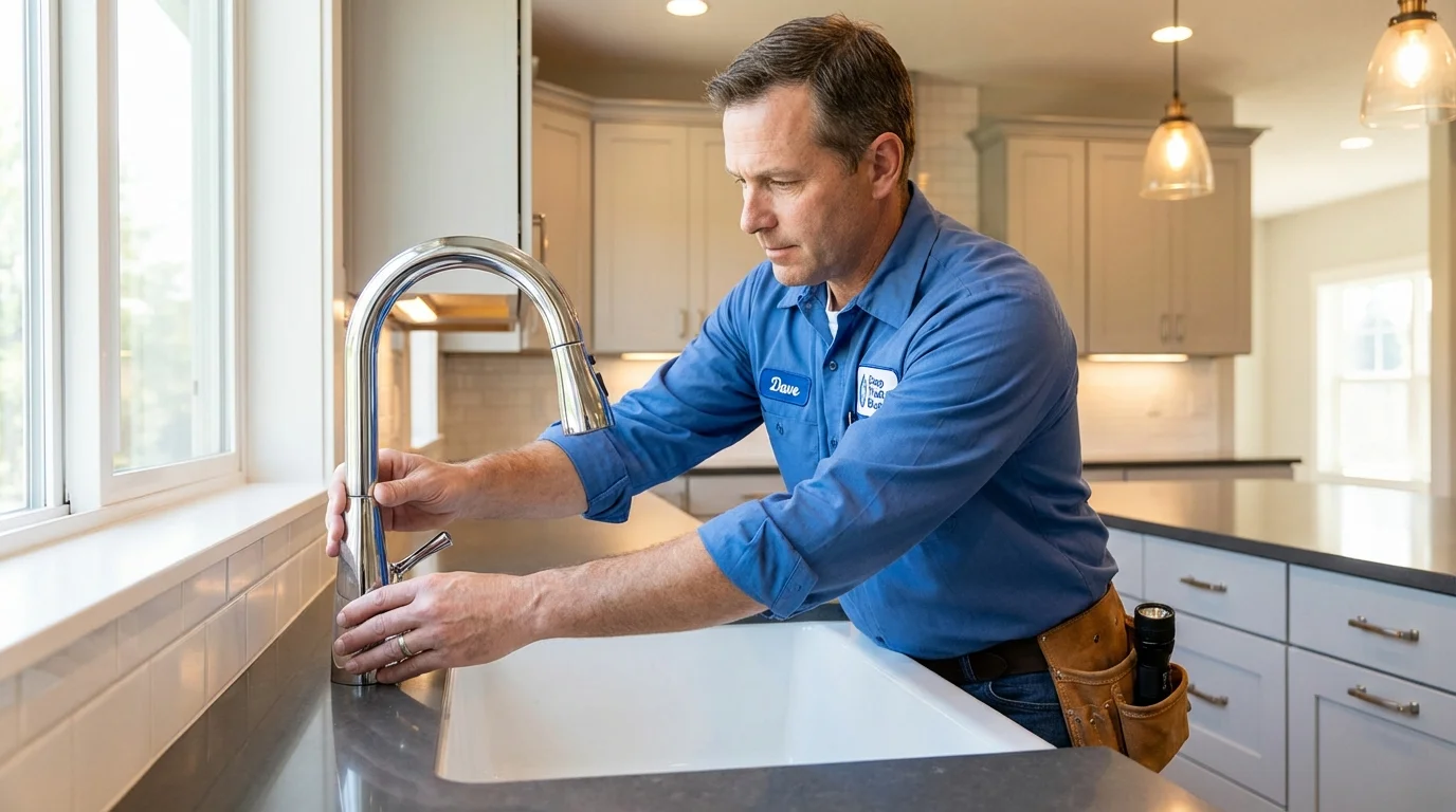 Kitchen faucet installation by Johns Plumbing LLC in Thibodaux